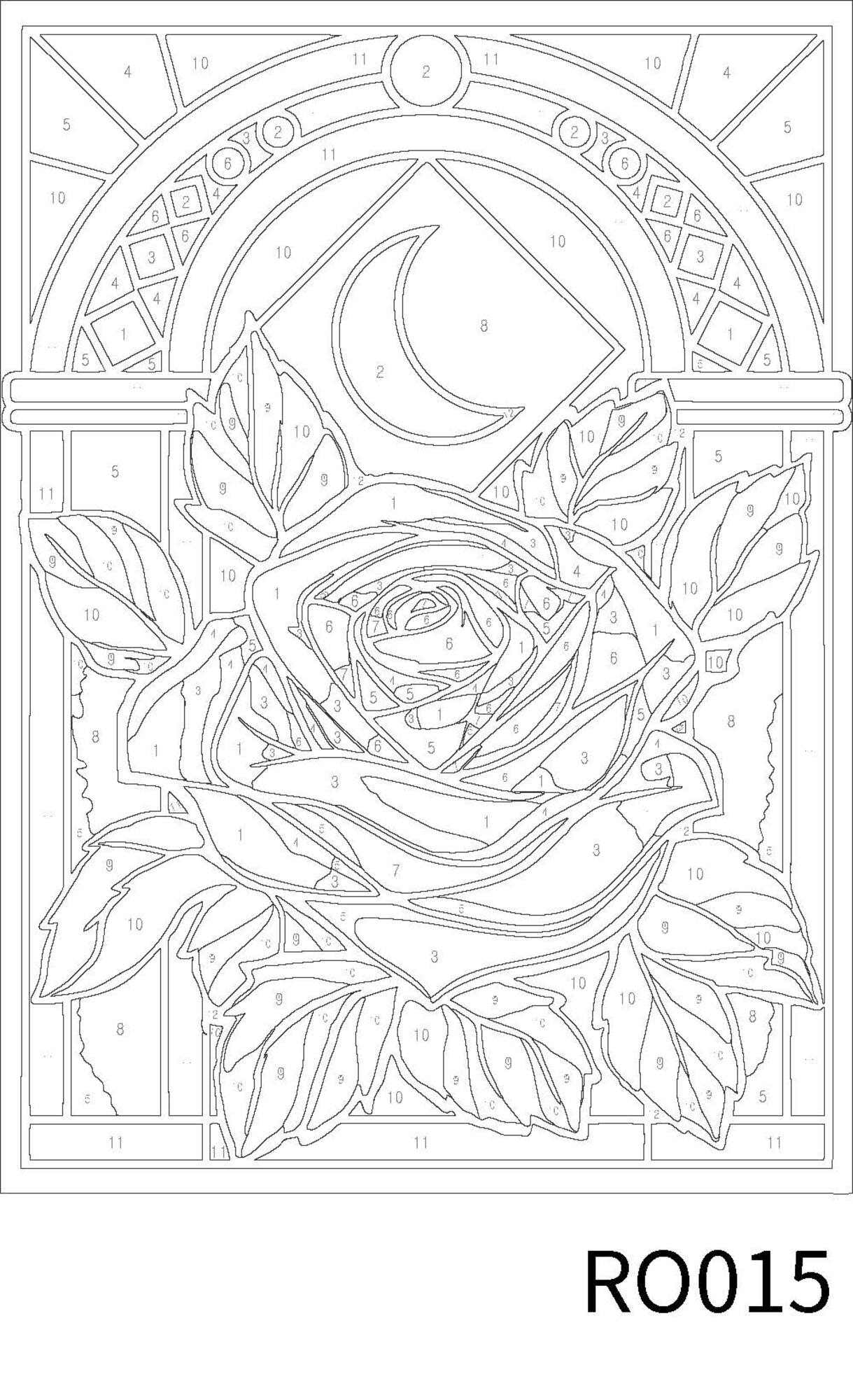 Stained Glass Rose Paint-by-Number Acrylic Surface Kit by Artist's Loft®